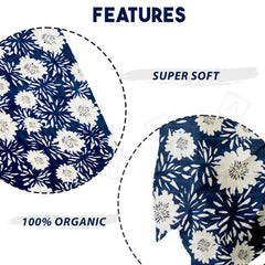 Bamboo Muslin Swaddle Wrap/Blanket for Baby 120X110 (Blue)