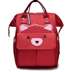 Easy to Carry Diaper Bag for Mother (Bear Red)