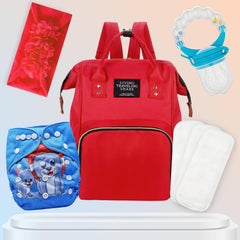 Baby Care Accessories Cloth Diaper, Inserts, Diaper Bag, Headbands, Nibbler (Set of 5)