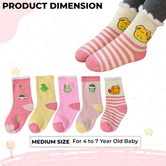 Baby Socks Soft and Anti-Slip Infant Socks (Pack of 5)