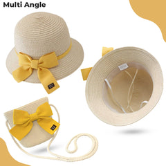 Adorable Hat and Purse Set for Baby Girls (Yellow)