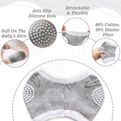 Baby Crawling Anti-Slip Knee pads (Grey)