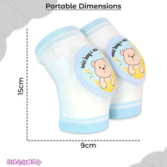 Baby Head Protector helmet and Baby Knee Pads for Crawling (Sky Blue)