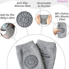 Baby Crawling Anti-Slip Knee pads (Lgrey)