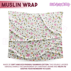 Bamboo Muslin Swaddle Wrap/Blanket for Baby 120X110 (Pink)