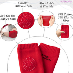 Baby Crawling Anti-Slip Knee pads (Red)