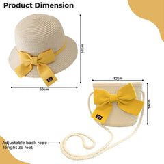 Adorable Hat and Purse Set for Baby Girls (Yellow)
