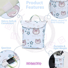 Easy to Carry Diaper Bag for Mother (Cute Bear)