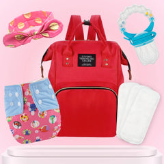 Baby Care Accessories Cloth Diaper, Inserts, Diaper Bag, Headbands, Nibbler (Set of 5)