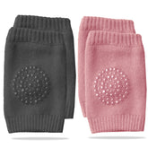 Baby Crawling Anti-Slip Knee pads (SET of 2 PINK - DARK GREY)