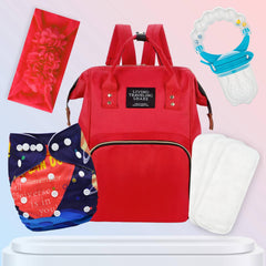 Baby Care Accessories Cloth Diaper, Inserts, Diaper Bag, Headbands, Nibbler (Set of 5)