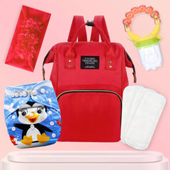 Baby Care Accessories Cloth Diaper, Inserts, Diaper Bag, Headbands, Nibbler (Set of 5)