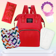 Baby Care Accessories Cloth Diaper, Inserts, Diaper Bag, Headbands, Nibbler (Set of 5)