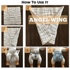 Wetfree Reusable & Washable Cotton Diaper Nappy Inserts for Baby (White)