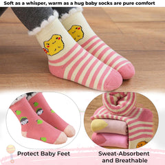 Baby Socks Soft and Anti-Slip Infant Socks (Pack of 5)
