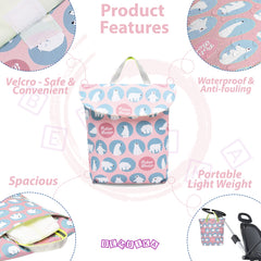 Easy to Carry Diaper Bag for Mother (Pink Bear)