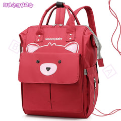 Easy to Carry Diaper Bag for Mother (Bear Red)