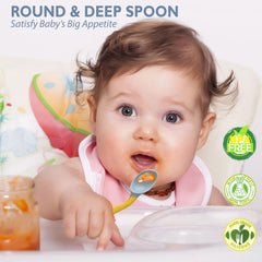 Baby Spoon and fork Set for Baby Feeding (TwistBlush)
