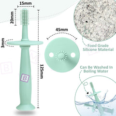 BPA Free Silicone Teething Toy for Baby (Green)