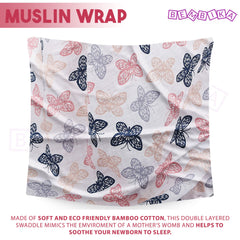 Bamboo Muslin Swaddle Wrap/Blanket for Baby 120X110 (Multi)