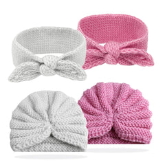 Compact and Stylish Baby Cap (Pink White)