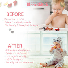 BPA Free Baby Feeding Spoon & Fruit Nibbler Set (Skyblue)