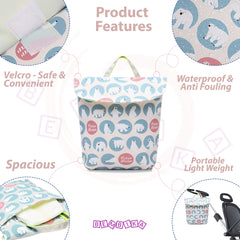 Easy to Carry Diaper Bag for Mother (Polar Bear Double Decker)
