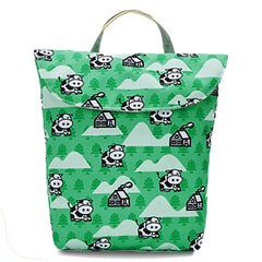 Easy to Carry Diaper Bag for Mother (Green Bottom Cow)