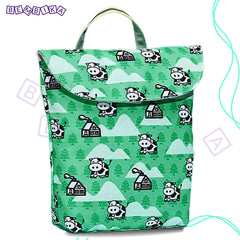 Easy to Carry Diaper Bag for Mother (Green Bottom Cow)