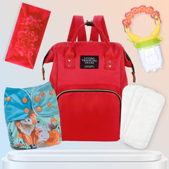 Baby Care Accessories Cloth Diaper, Inserts, Diaper Bag, Headbands, Nibbler (Set of 5)