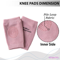 Baby Crawling Anti-Slip Knee pads (Fleshpink)