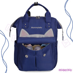 Easy to Carry Diaper Bag for Mother (Kitten Blue)