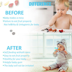 BPA Free Baby Feeding Spoon & Fruit Nibbler Set (Skyblue)