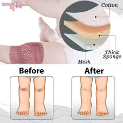 Baby Crawling Anti-Slip Knee pads (SET of 2 PINK - DARK GREY)