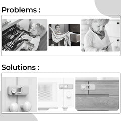 Furniture Safety Multifunction Accessories Lock for Baby (Grey)