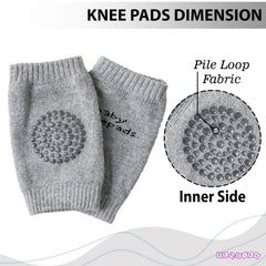 Baby Crawling Anti-Slip Knee pads (Lgrey)