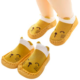 Soft and Stretchy Cotton Sock Shoes for Baby (Turmeric)