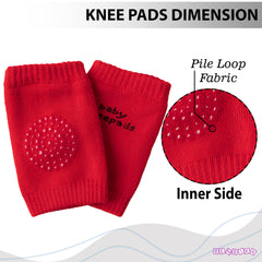 Baby Crawling Anti-Slip Knee pads (Red)