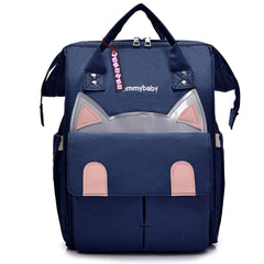 Easy to Carry Diaper Bag for Mother (Kitten Blue)
