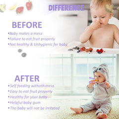 BPA Free Baby Feeding Spoon & Fruit Nibbler Set (Skyblue)