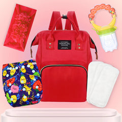 Baby Care Accessories Cloth Diaper, Inserts, Diaper Bag, Headbands, Nibbler (Set of 5)