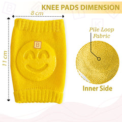 Baby Crawling Anti-Slip Knee pads (Yellow)