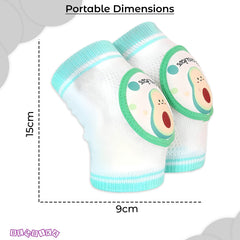 Baby Head Protector helmet and Baby Knee Pads for Crawling (Sea Green)