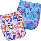 Washable & Reusable Baby Cloth Diaper With Adjustable Size Button (Set of 2)