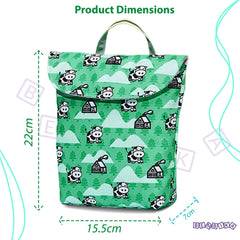 Easy to Carry Diaper Bag for Mother (Green Bottom Cow)