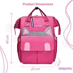Easy to Carry Diaper Bag for Mother (Kitten Rose Red)