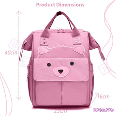 Easy to Carry Diaper Bag for Mother (Bear Pink)