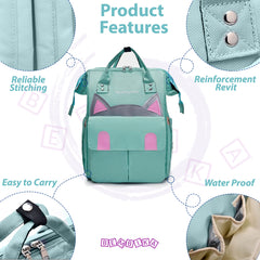 Easy to Carry Diaper Bag for Mother (Kitten Fruit Green)