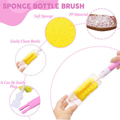 Silicone Baby Milk Bottle Cleaning Brush (Pink)
