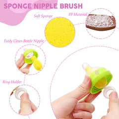 Silicone Baby Milk Bottle Cleaning Brush (Pink)